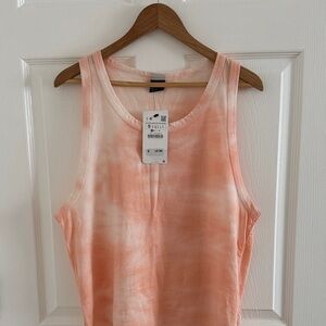 Zara Coral Tie-Dye Tank Top